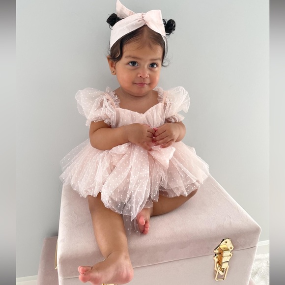 ARABELLA & ROSE TINKERBELL DRESS ROMPER PASTEL PINK - Picture 3 of 10